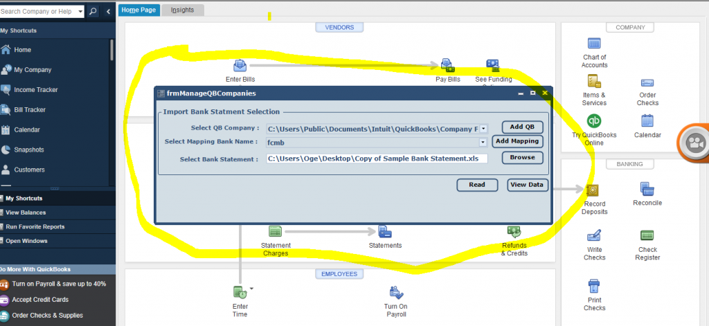 how to import data into quickbooks 2013